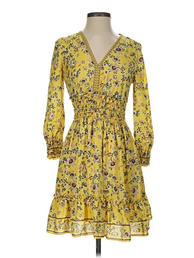 Pre-owned Max Studio Casual Dress In Yellow