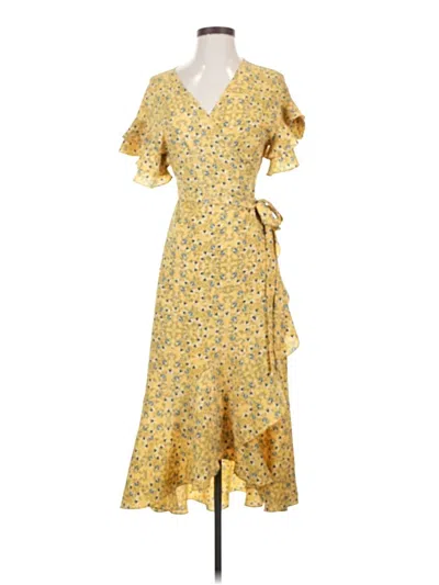 Pre-owned Max Studio Casual Dress In Yellow