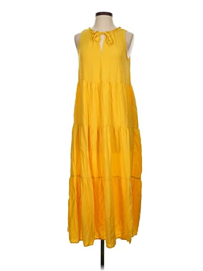 Pre-owned Max Studio Casual Dress In Yellow