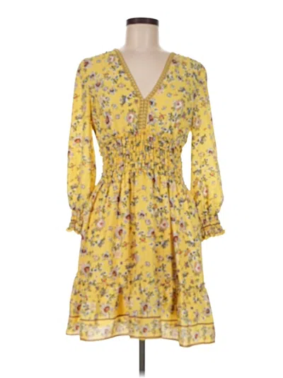 Pre-owned Max Studio Casual Dress In Yellow