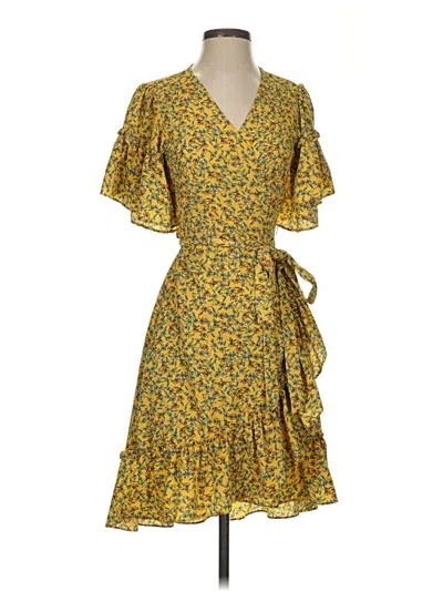 Pre-owned Max Studio Casual Dress In Yellow