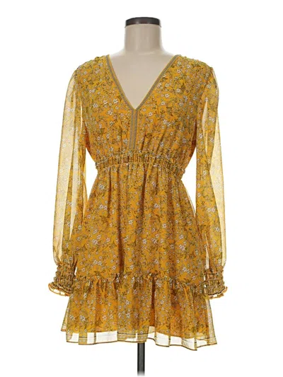 Pre-owned Max Studio Casual Dress In Yellow