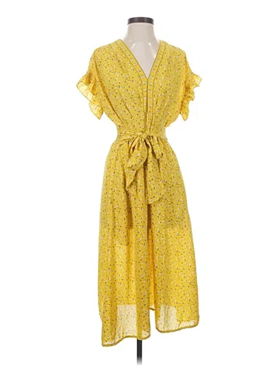 Pre-owned Max Studio Casual Dress In Yellow