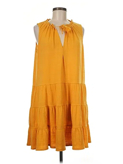 Pre-owned Max Studio Casual Dress In Yellow