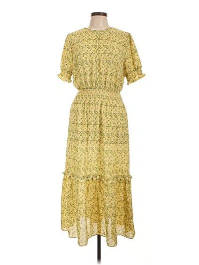 Pre-owned Max Studio Casual Dress In Yellow