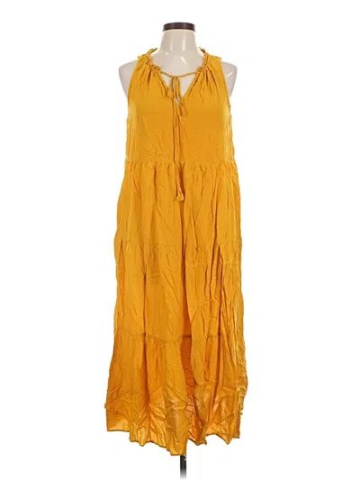 Pre-owned Max Studio Casual Dress In Yellow