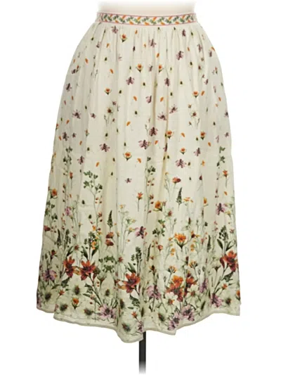 Pre-owned Max Studio Casual Skirt In Ivory