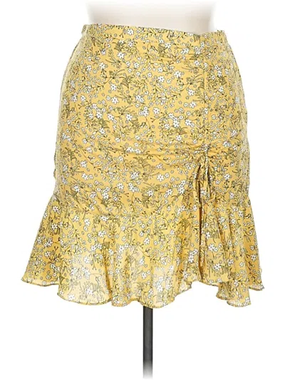 Pre-owned Max Studio Casual Skirt In Yellow
