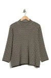 Max Studio Check Mock Neck Sweater In Multi