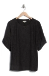 Max Studio Cinched Sleeve Top In Multi