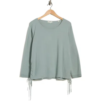 Max Studio Cinching Side Tie Pullover Sweater In Animal Print