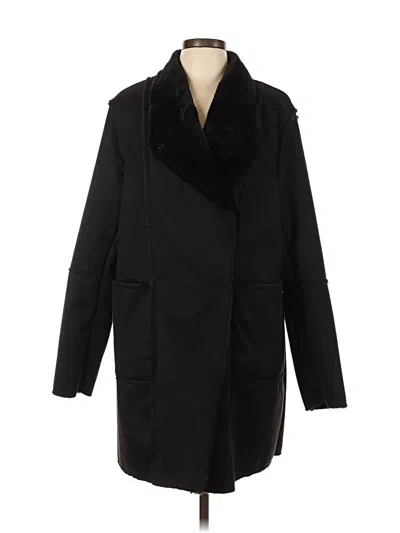 Pre-owned Max Studio Coat In Black