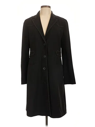 Pre-owned Max Studio Coat In Black