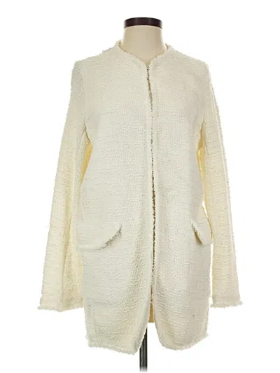 Pre-owned Max Studio Coat In Ivory