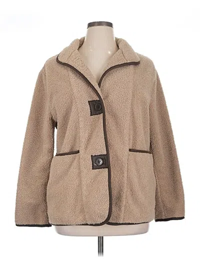 Pre-owned Max Studio Coat In Tan