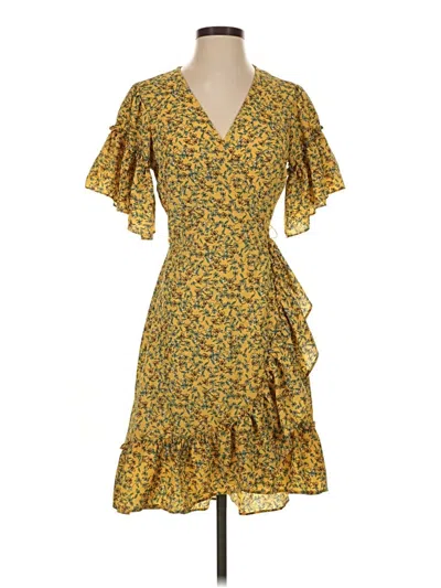 Pre-owned Max Studio Cocktail Dress In Yellow