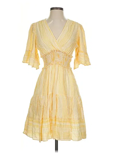 Pre-owned Max Studio Cocktail Dress In Yellow