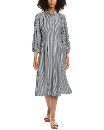 Max Studio Collared 3/4-sleeve Shirtdress In Multi
