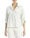 Max Studio Collared Blouse In White
