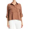 Max Studio Collared Textured Shirt