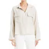 Max Studio Collared Textured Shirt In Oatmeal