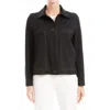 Max Studio Women's Solid Twill Knit Jacket In Black