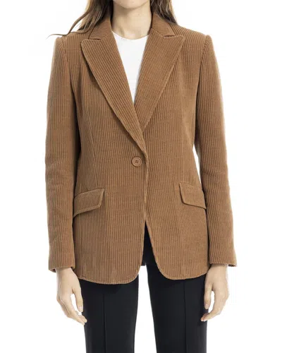 Max Studio Corduroy Blazer In Brown