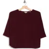 Max Studio Corduroy Knit Top In Red