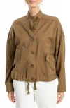 Max Studio Cotton Piqué Jacket In Brown