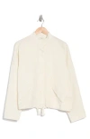Max Studio Cotton Piqué Jacket In Ecru