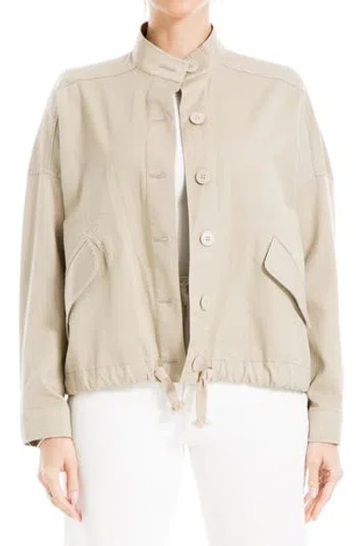 Max Studio Cotton Piqué Jacket In Gray