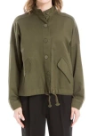 Max Studio Pique Jacket In Olive-olive