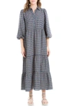 Max Studio Crepe Tiered Maxi Dress