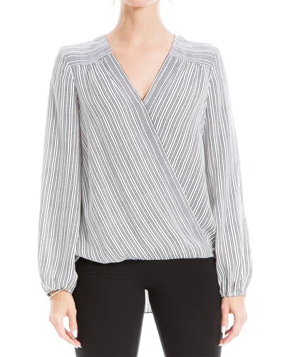 Max Studio Crepe Top In Gray