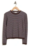 Max Studio Crewneck Sweater In Brown / Soft Blue