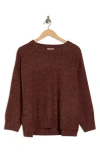 Max Studio Crewneck Sweater In Burgundy