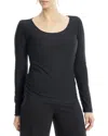 Max Studio Long Sleeve Knit Top In Black