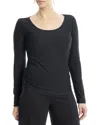 Max Studio Long Sleeve Knit Top In Black