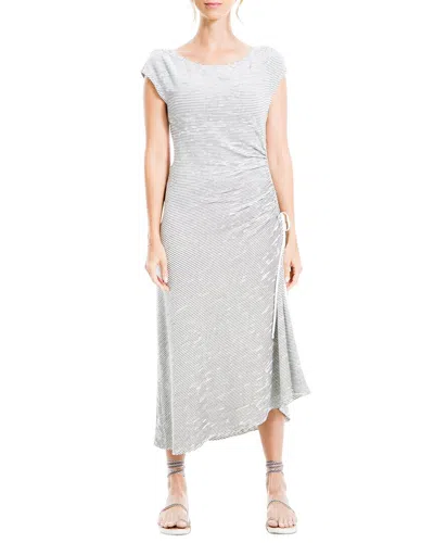 Max Studio Crinkle Jersey Dress In Gray