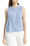 Max Studio Crinkle Pintuck Top