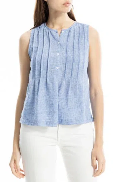 Max Studio Crinkle Pintuck Top