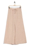 Max Studio Crinkled Drawstring Waist Pants In Brown