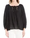 Max Studio Crochet Neck Top