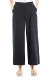 Max Studio Crop Wide Leg Pants In Dark Navy