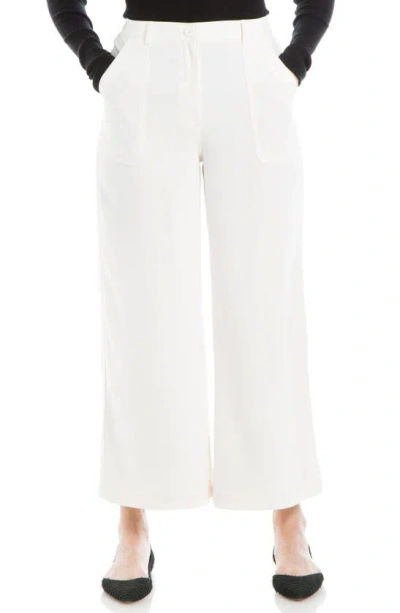 Max Studio Crop Wide Leg Pants In New Ivory