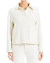 Max Studio Ribbed Crop Shirt Jacket In Multi
