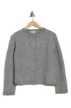Max Studio Cropped Cardigan Sweater In Gray