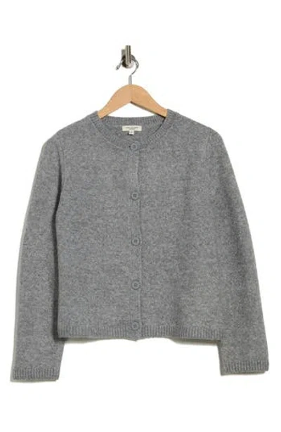 Max Studio Cropped Cardigan Sweater In Gray