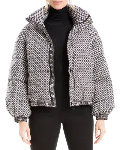 Max Studio Cropped Puffer Jacket In Multi