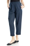 Shop Max Studio Cuffed Crop Linen Blend Barrel Leg Pants